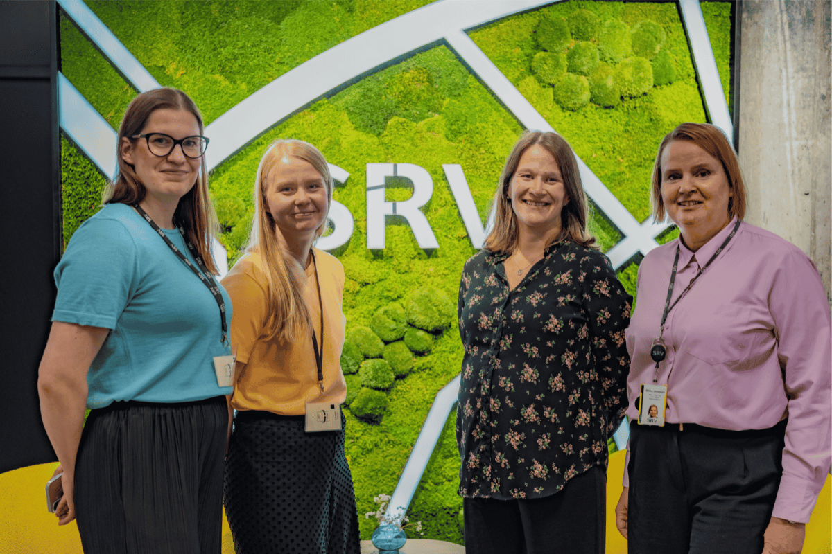 Katri Hurskainen ja Maarit Röynä Mediamaisterilta &amp; Mari Levirinne-Kara ja Stina Ampuja SRV:ltä